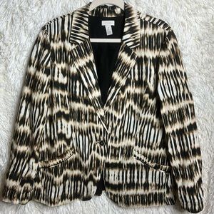 Chico’s 100% cotton size 2 / L long sleeve blazer